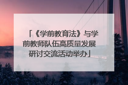《学前教育法》与学前教师队伍高质量发展研讨交流活动举办
