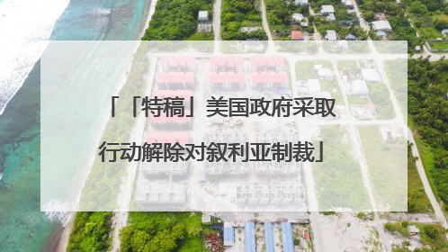 「特稿」美国政府采取行动解除对叙利亚制裁
