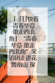 「甘快看·青春华章·重走西北角」“青春华章·重走西北角”采访团走进花舞南山 探寻天水乡村振兴之路