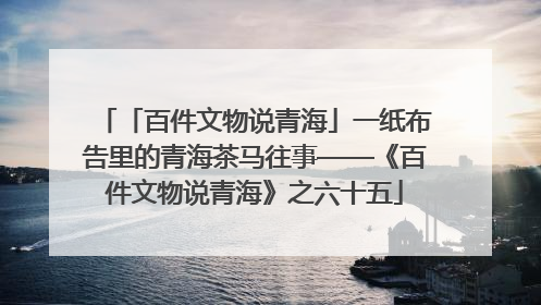「百件文物说青海」一纸布告里的青海茶马往事——《百件文物说青海》之六十五