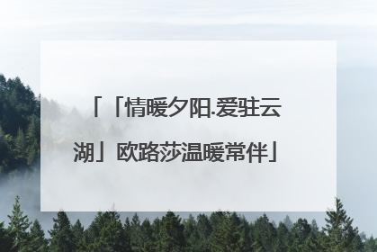 「情暖夕阳.爱驻云湖」欧路莎温暖常伴