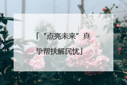 “点亮未来”真挚帮扶解民忧