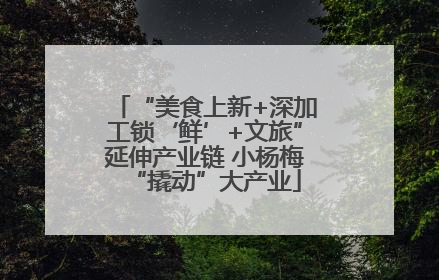 “美食上新+深加工锁‘鲜’+文旅”延伸产业链 小杨梅“撬动”大产业