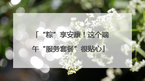 “粽”享安康！这个端午“服务套餐”很贴心