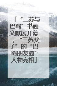 “三苏与巴蜀”书画文献展开幕，“三苏父子”的“巴蜀朋友圈”人物亮相