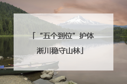 “五个到位”护体 淅川稳守山林