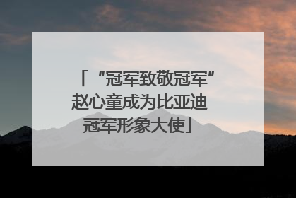 “冠军致敬冠军” 赵心童成为比亚迪冠军形象大使