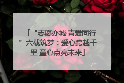 “志愿亦城·青爱同行”六载筑梦：爱心跨越千里 童心点亮未来