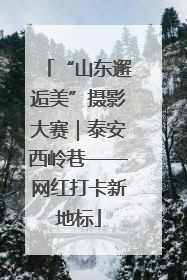 “山东邂逅美”摄影大赛｜泰安西岭巷——网红打卡新地标