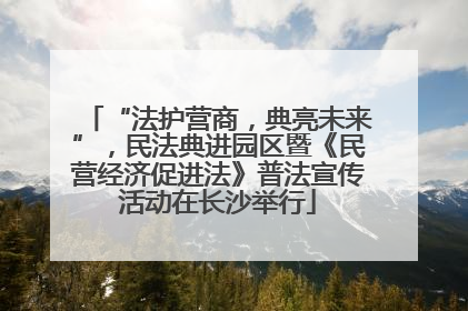 “法护营商，典亮未来”，民法典进园区暨《民营经济促进法》普法宣传活动在长沙举行