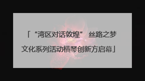 “湾区对话敦煌” 丝路之梦文化系列活动横琴创新方启幕