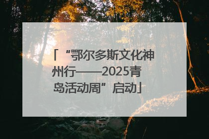 “鄂尔多斯文化神州行——2025青岛活动周”启动