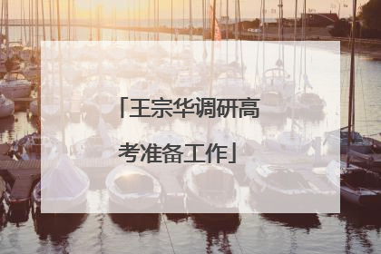 王宗华调研高考准备工作