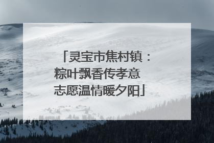 灵宝市焦村镇：粽叶飘香传孝意 志愿温情暖夕阳