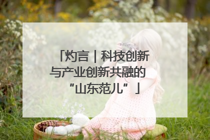 灼言｜科技创新与产业创新共融的“山东范儿”
