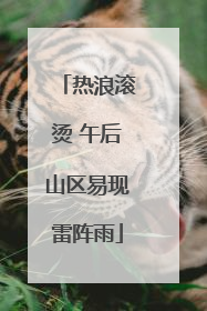 热浪滚烫 午后山区易现雷阵雨