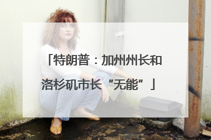 特朗普：加州州长和洛杉矶市长“无能”
