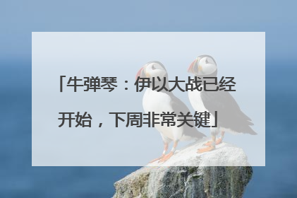 牛弹琴：伊以大战已经开始，下周非常关键