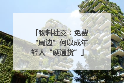 物料社交：免费“周边”何以成年轻人“硬通货”