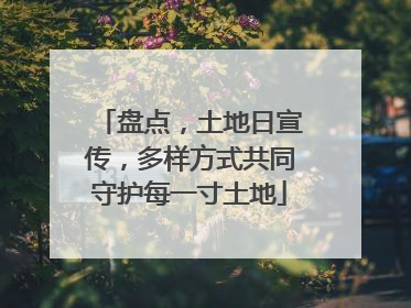 盘点，土地日宣传，多样方式共同守护每一寸土地