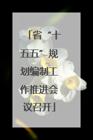省“十五五”规划编制工作推进会议召开