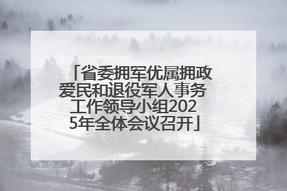 省委拥军优属拥政爱民和退役军人事务工作领导小组2025年全体会议召开