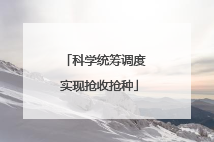 科学统筹调度实现抢收抢种