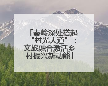 秦岭深处搭起“村光大道”：文旅融合激活乡村振兴新动能