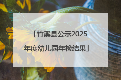 竹溪县公示2025年度幼儿园年检结果