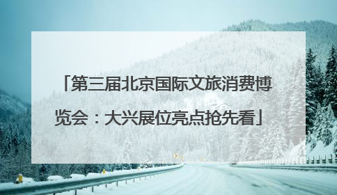 第三届北京国际文旅消费博览会：大兴展位亮点抢先看