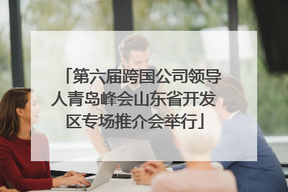 第六届跨国公司领导人青岛峰会山东省开发区专场推介会举行