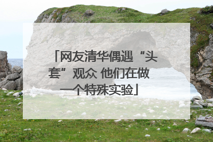 网友清华偶遇“头套”观众 他们在做一个特殊实验