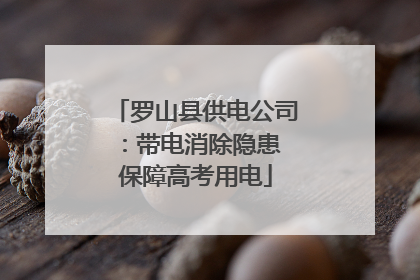 罗山县供电公司：带电消除隐患 保障高考用电
