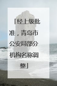 经上级批准，青岛市公安局部分机构名称调整