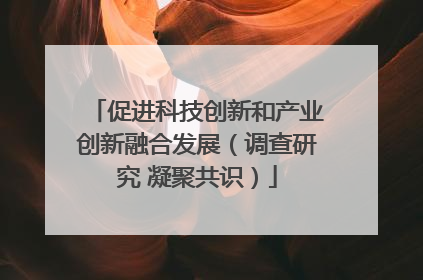 促进科技创新和产业创新融合发展（调查研究 凝聚共识）
