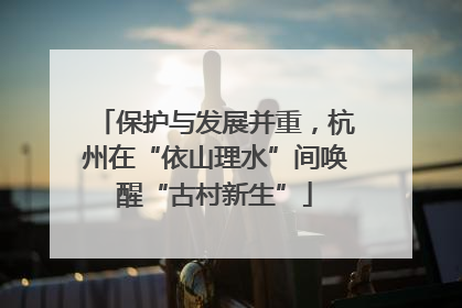 保护与发展并重，杭州在“依山理水”间唤醒“古村新生”