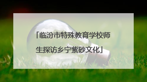 临汾市特殊教育学校师生探访乡宁紫砂文化