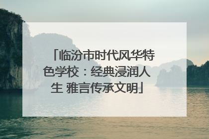 临汾市时代风华特色学校：经典浸润人生 雅言传承文明