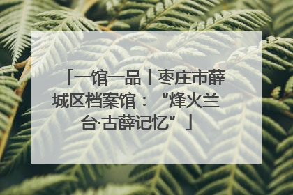 一馆一品丨枣庄市薛城区档案馆：“烽火兰台·古薛记忆”