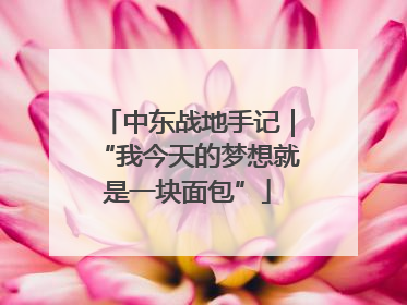 中东战地手记｜“我今天的梦想就是一块面包”
