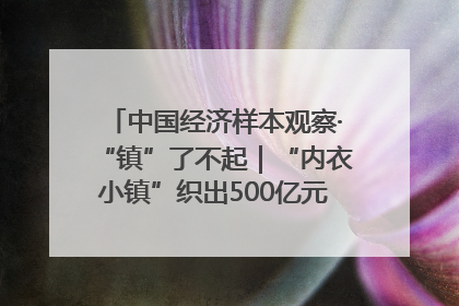 中国经济样本观察·“镇”了不起｜“内衣小镇”织出500亿元“里子产业”