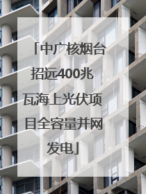 中广核烟台招远400兆瓦海上光伏项目全容量并网发电