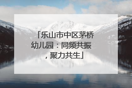 乐山市中区茅桥幼儿园：同频共振，聚力共生