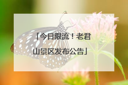 今日限流！老君山景区发布公告