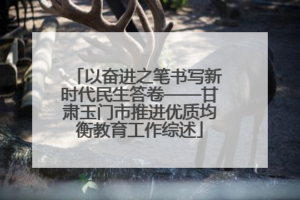 以奋进之笔书写新时代民生答卷——甘肃玉门市推进优质均衡教育工作综述