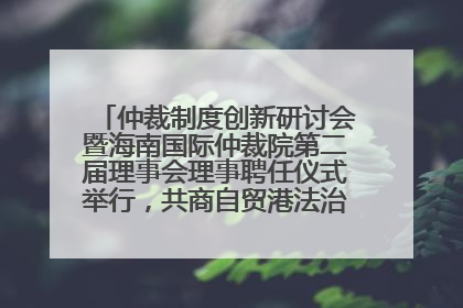 仲裁制度创新研讨会暨海南国际仲裁院第二届理事会理事聘任仪式举行，共商自贸港法治建设新路径