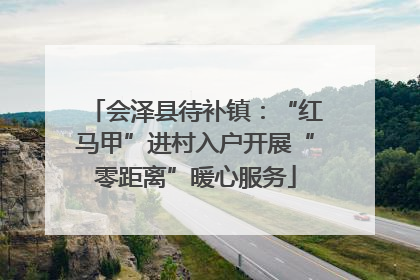 会泽县待补镇：“红马甲”进村入户开展“零距离”暖心服务