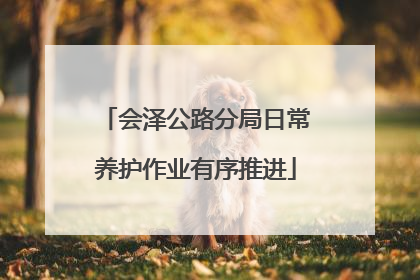 会泽公路分局日常养护作业有序推进