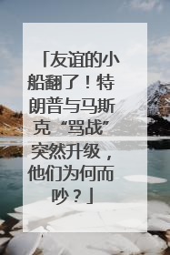 友谊的小船翻了！特朗普与马斯克“骂战”突然升级，他们为何而吵？