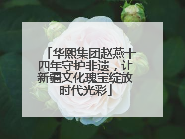 华熙集团赵燕十四年守护非遗，让新疆文化瑰宝绽放时代光彩